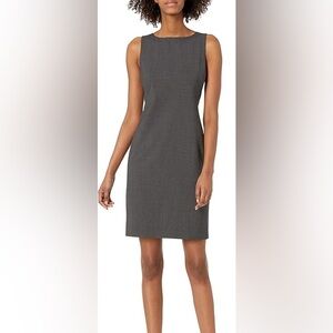 Theory Womens Betty 2b Charcoal Sleeveless Sheath Dress Size 8